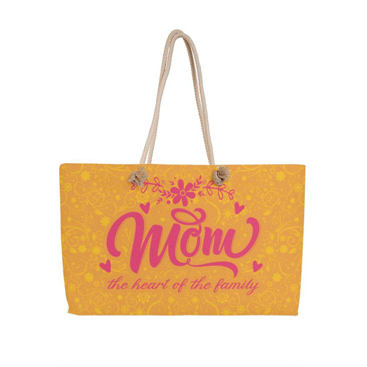 Mom is Heart of the Family - Weekender Tote Bag for Mother's day Gift