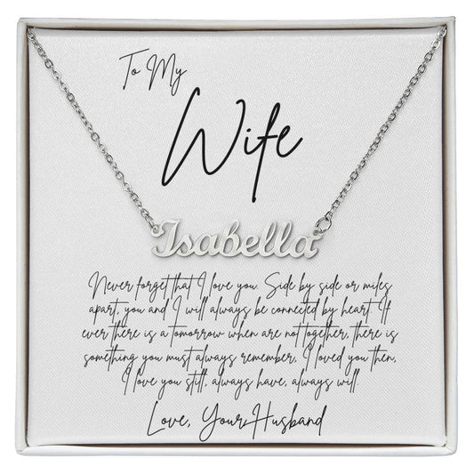 Gift for Wife "You are my Life" Custom Name Necklace